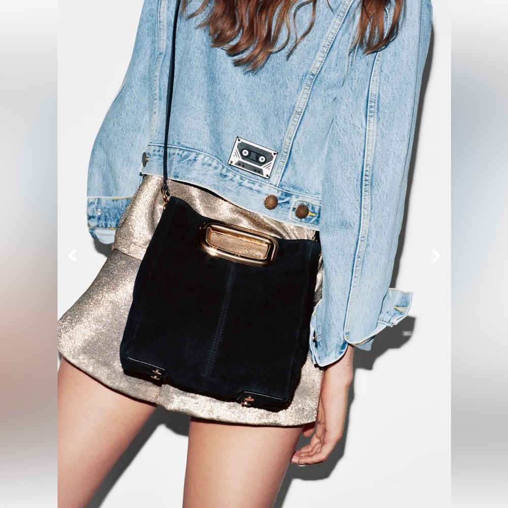 Maje M bag in black lambskin